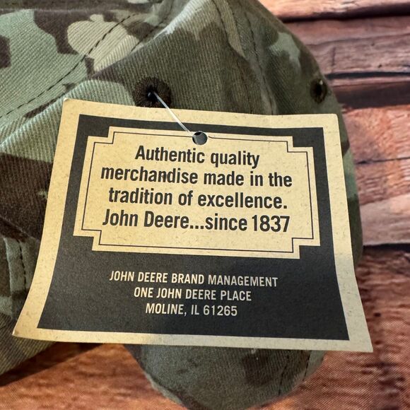 John Deere Hat Camouflage Snapback Men's Adjustable "Deere Season" Cap - Picture 10 of 10